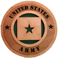 U.S. Army Pride Plaque new logo hardwood laser engraved